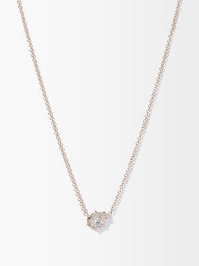 Jade Trau Penelope diamond & 18kt rose-gold necklace