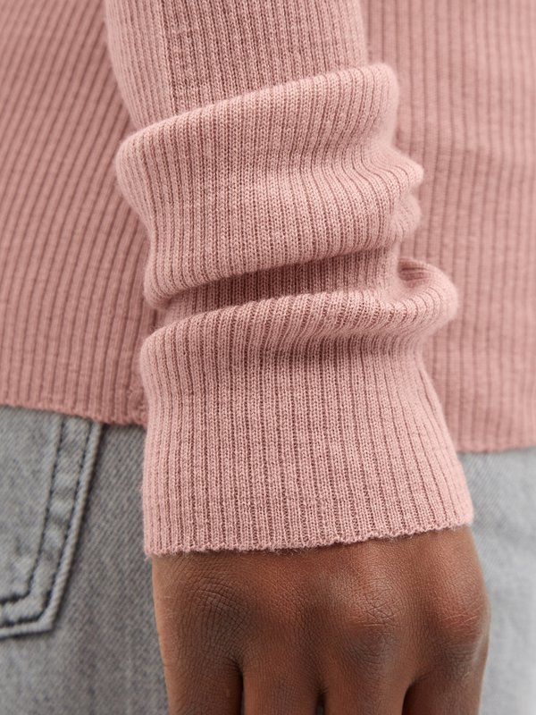 Raey Roll-neck fine-rib merino-wool sweater
