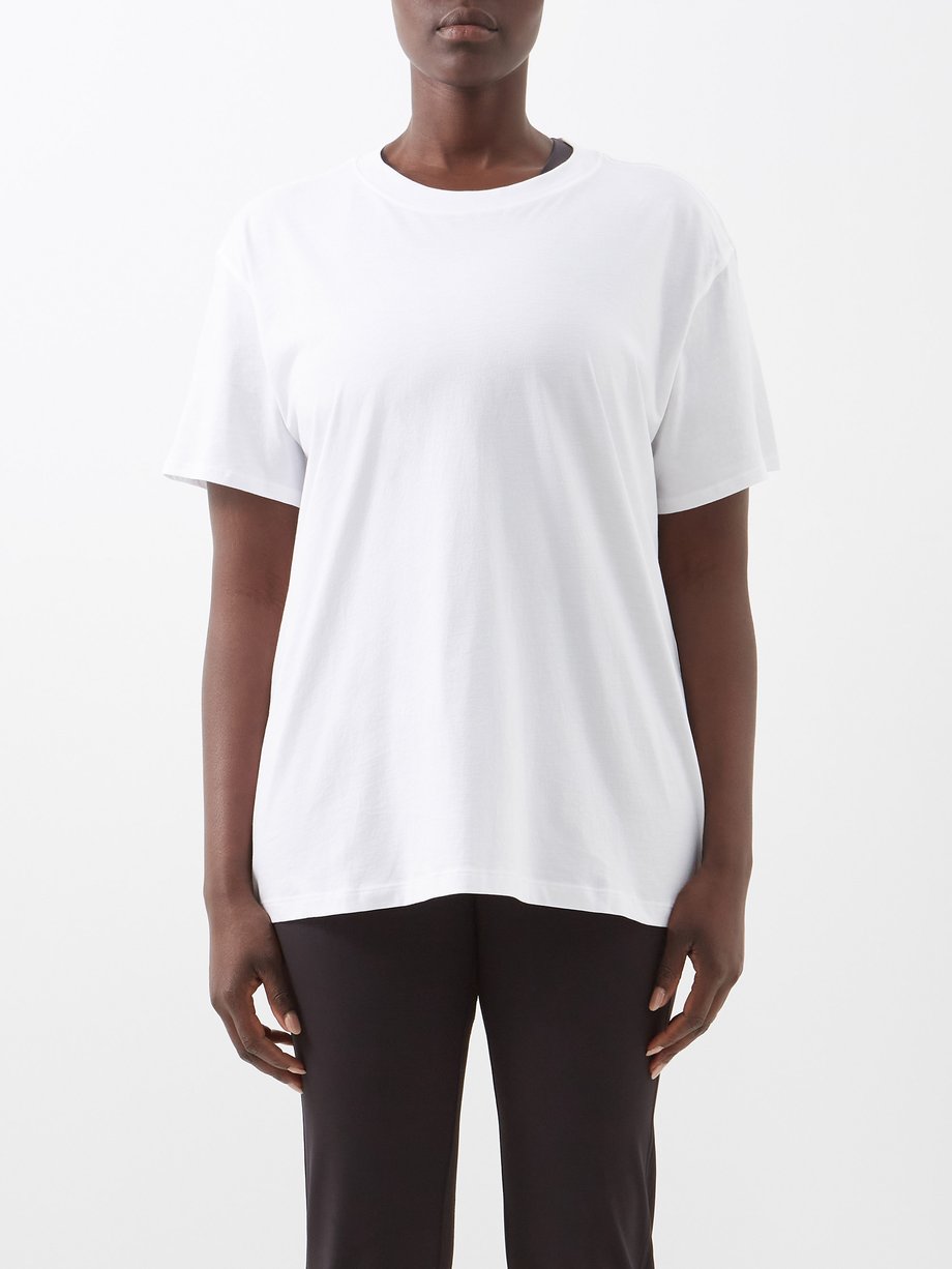White All Yours crew-neck cotton-blend jersey T-shirt | lululemon | MATCHES  UK