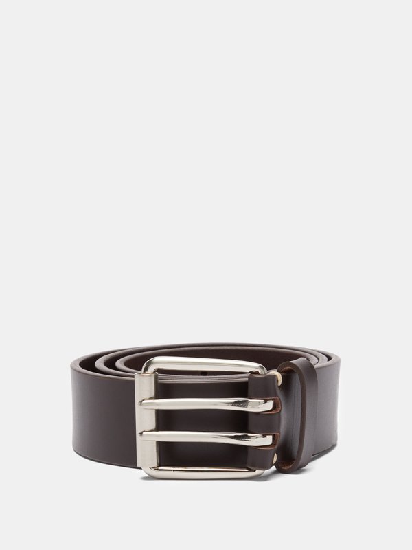 Raey Wide bridle-leather belt
