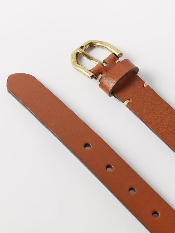 Raey Slim bridle-leather belt