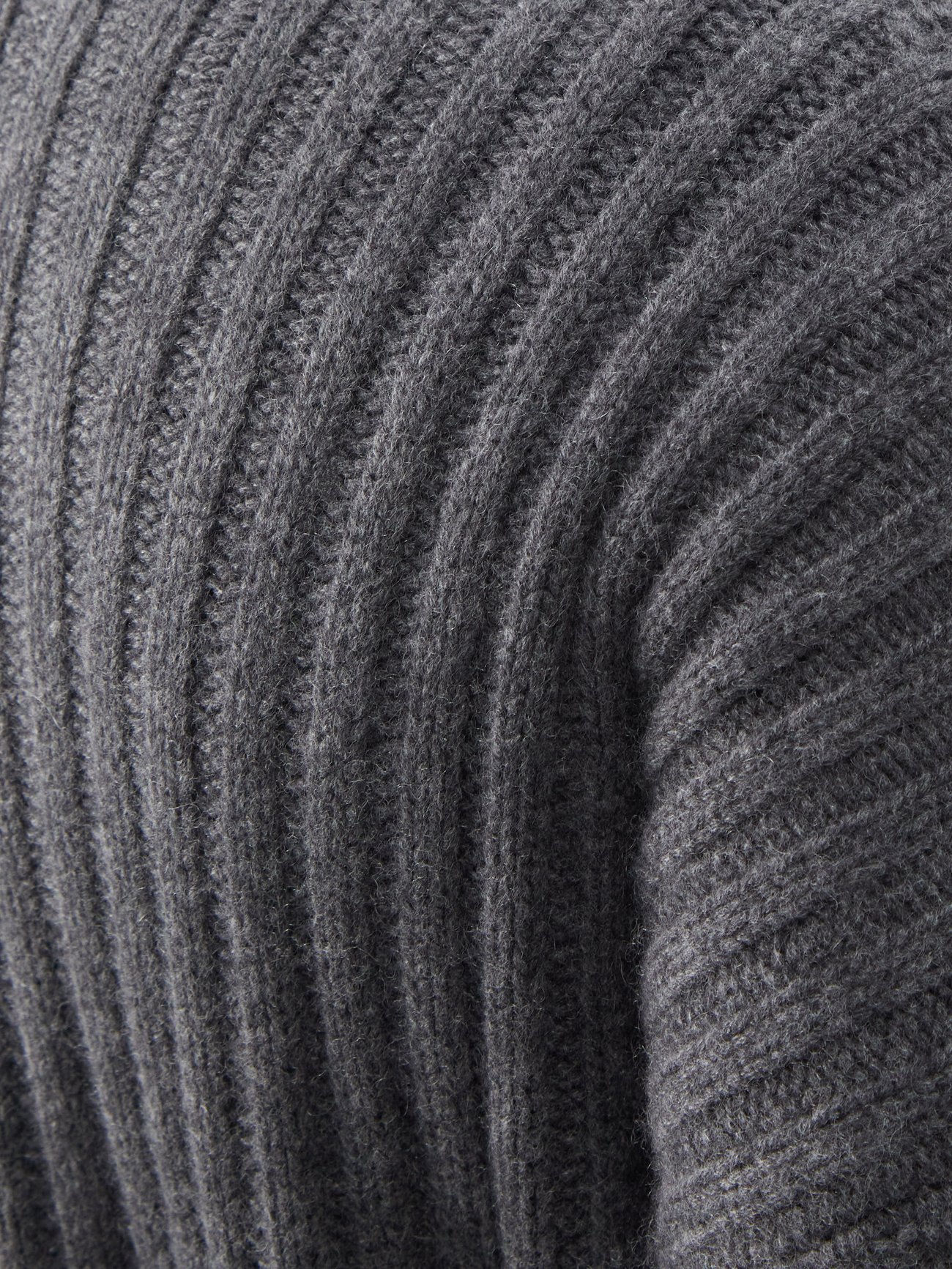 Grey Belted rib-knit cashmere maxi cardigan, Raey