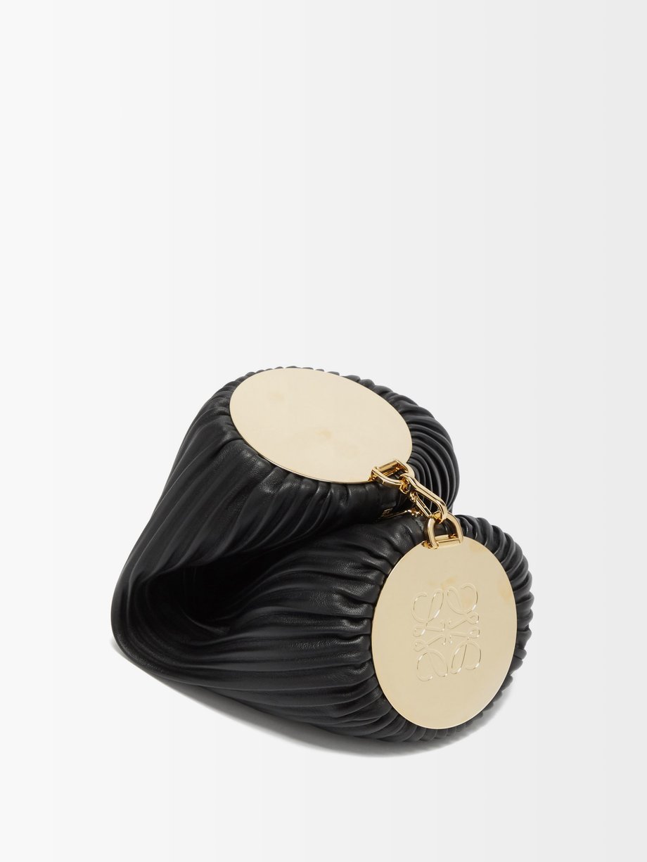 Black Pleated leather bracelet bag | LOEWE | MATCHESFASHION US