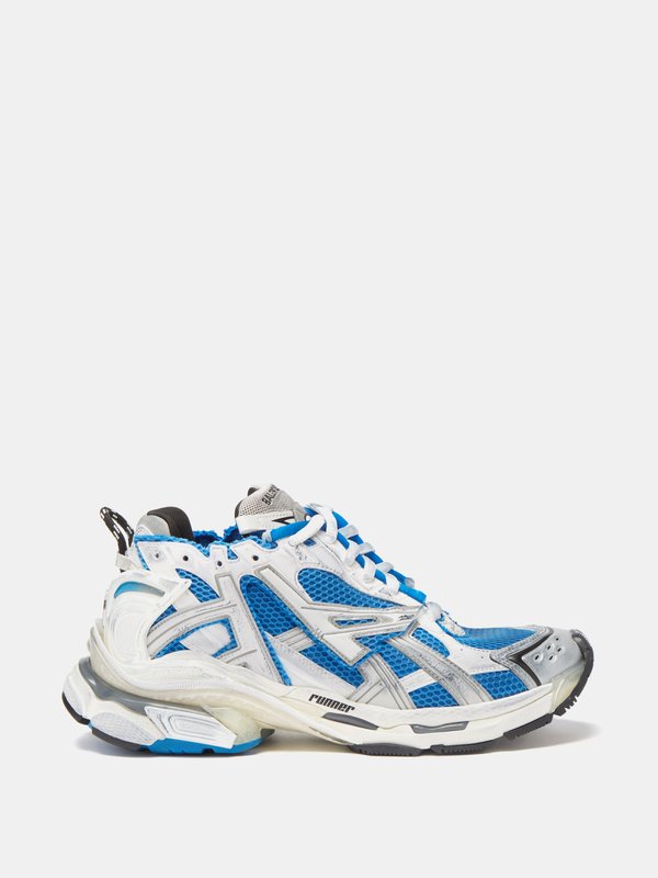 Blue Runner mesh panelled trainers | Balenciaga | MATCHES UK