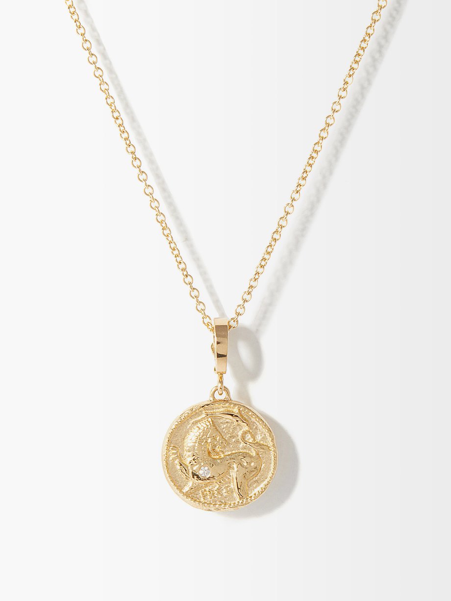 Gold Animal Kingdom diamond & 18kt gold necklace | AZLEE | MATCHES UK