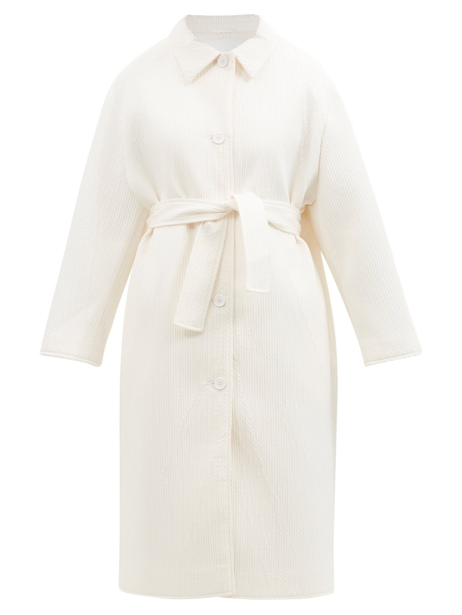 White Hayden quilted satin coat | Cecilie Bahnsen | MATCHESFASHION US