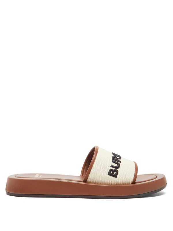 Burberry Monogram Motif Leather Sandals Black - Women | Burberry® Official  | Mall of America®