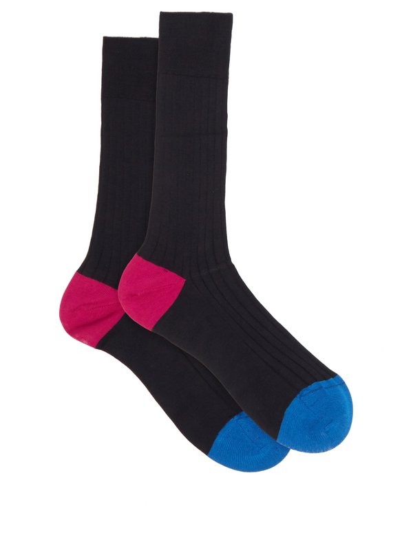 Pantherella Portobello ribbed-knit socks