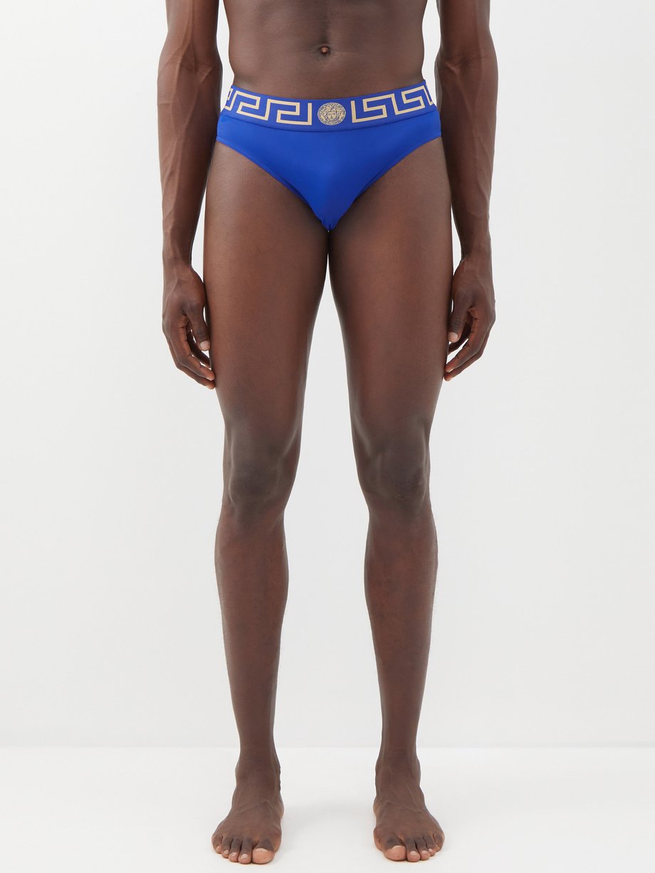 Versace Medusa-logo jersey swim trunks