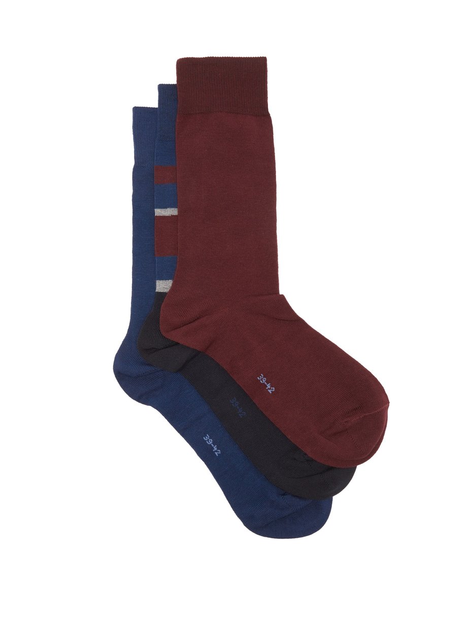 Falke Pack of three Happy cotton-blend socks