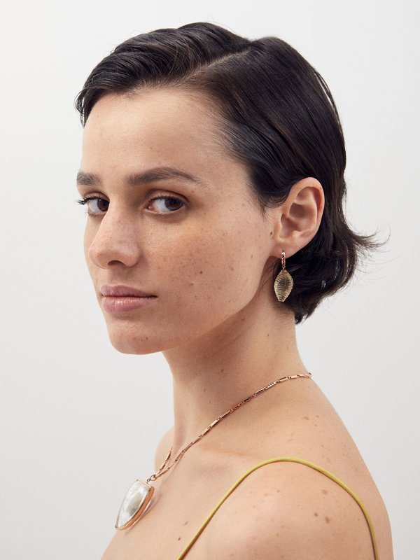 Dezso (Dezso By Sara Beltrán) Postulata quartz & 18kt rose-gold single earring