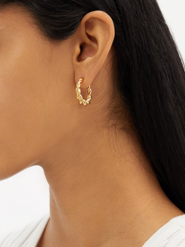 Wilhelmina Garcia Ice Cream Swirl large 18kt gold-vermeil earrings