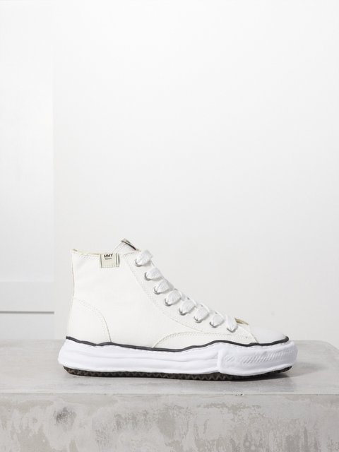 White Peterson Original Sole canvas high-top trainers | Mihara 