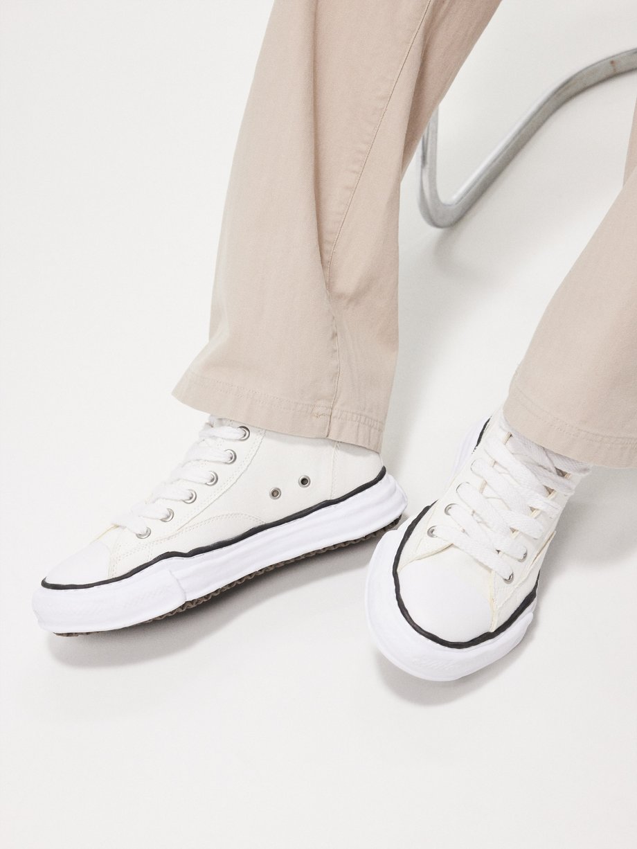 White Peterson Original Sole canvas high-top trainers | Mihara