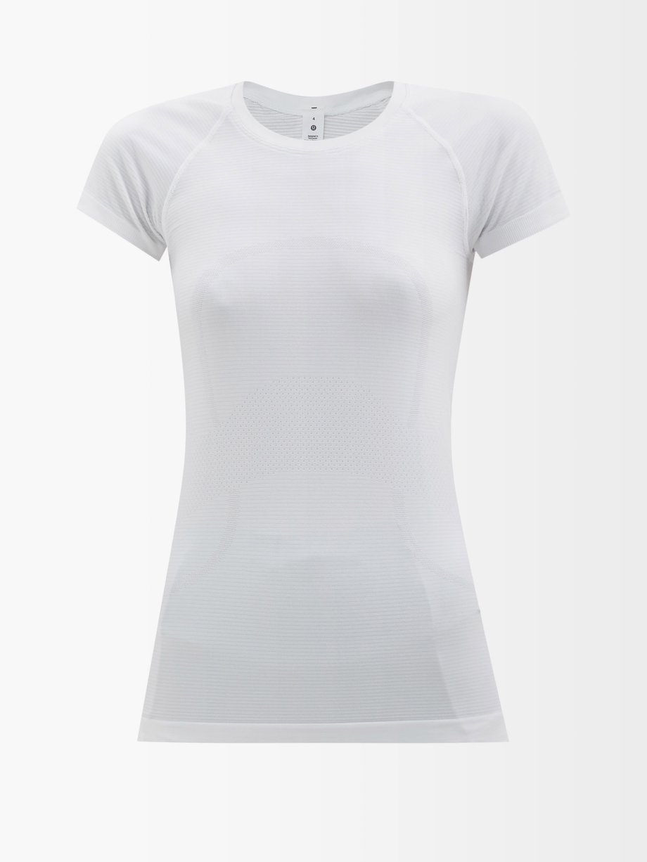 Lululemon Athletica Color Block White Active T-Shirt Size 2 - 35% off