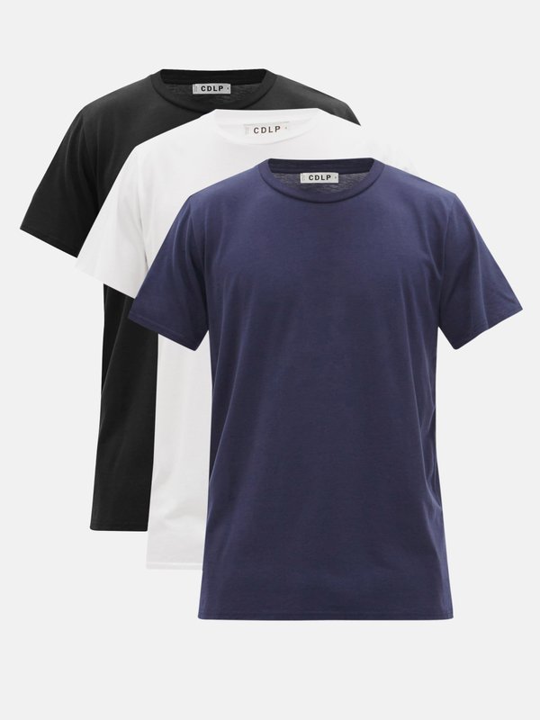CDLP Pack of three lyocell-blend jersey T-shirts