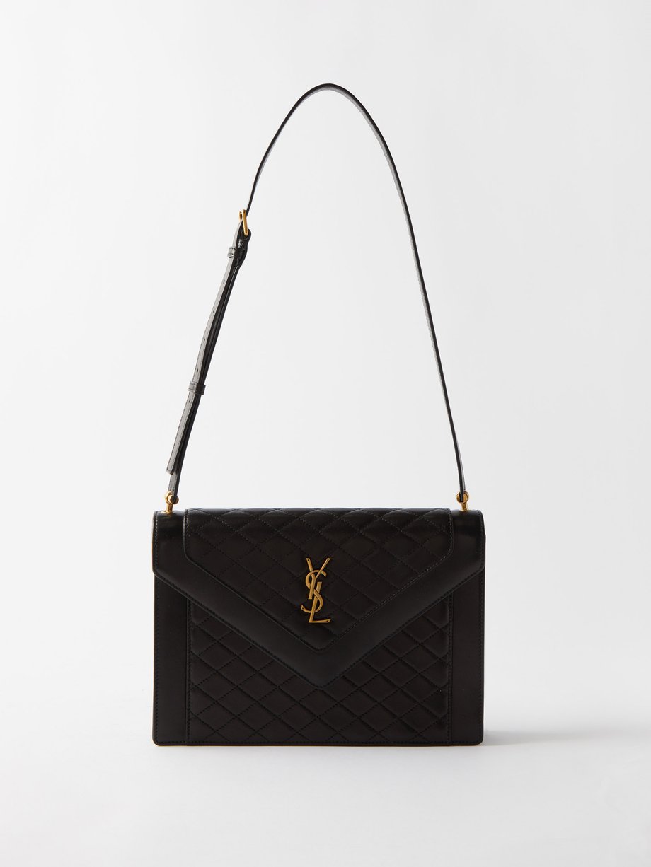 Black Gaby small quilted-leather shoulder bag, Saint Laurent