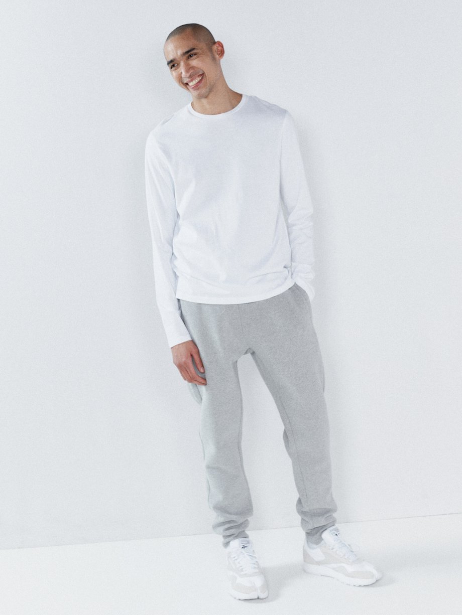 White Recycled cotton-blend long-sleeve T-shirt | Raey | MATCHES UK