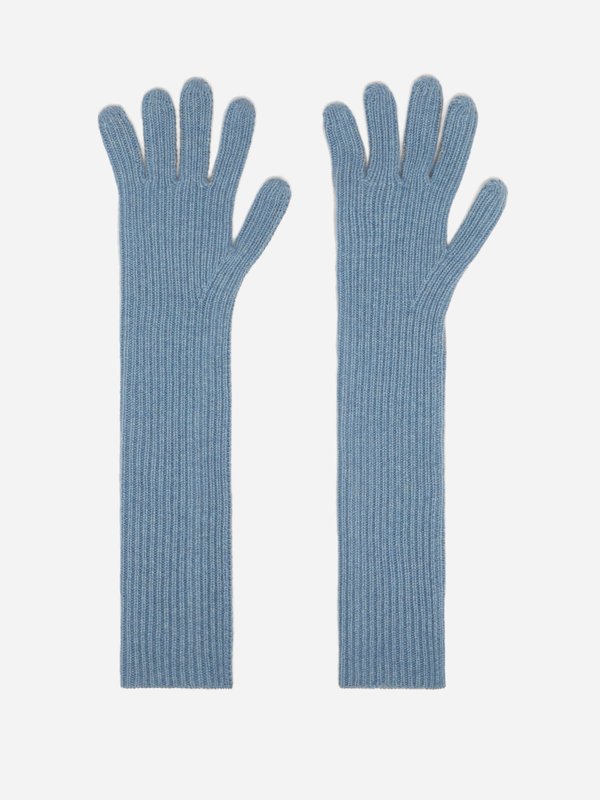 Raey Ribbed recycled cashmere-blend long gloves