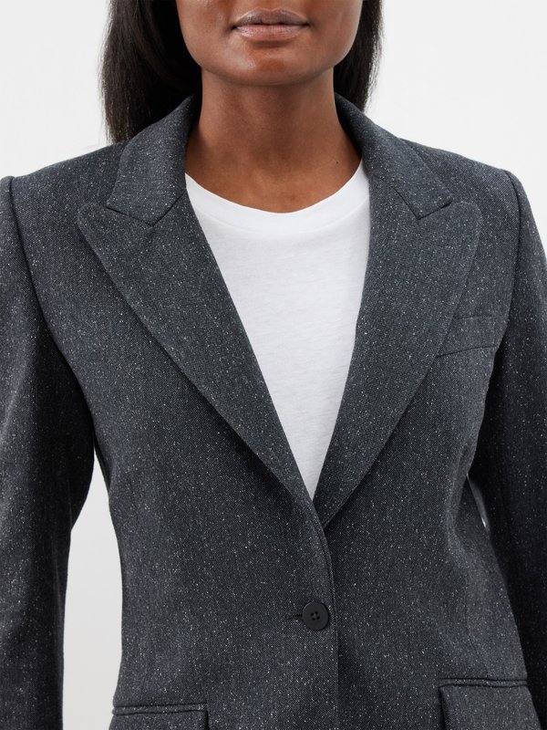 Raey Single-breasted speckled-tweed suit jacket