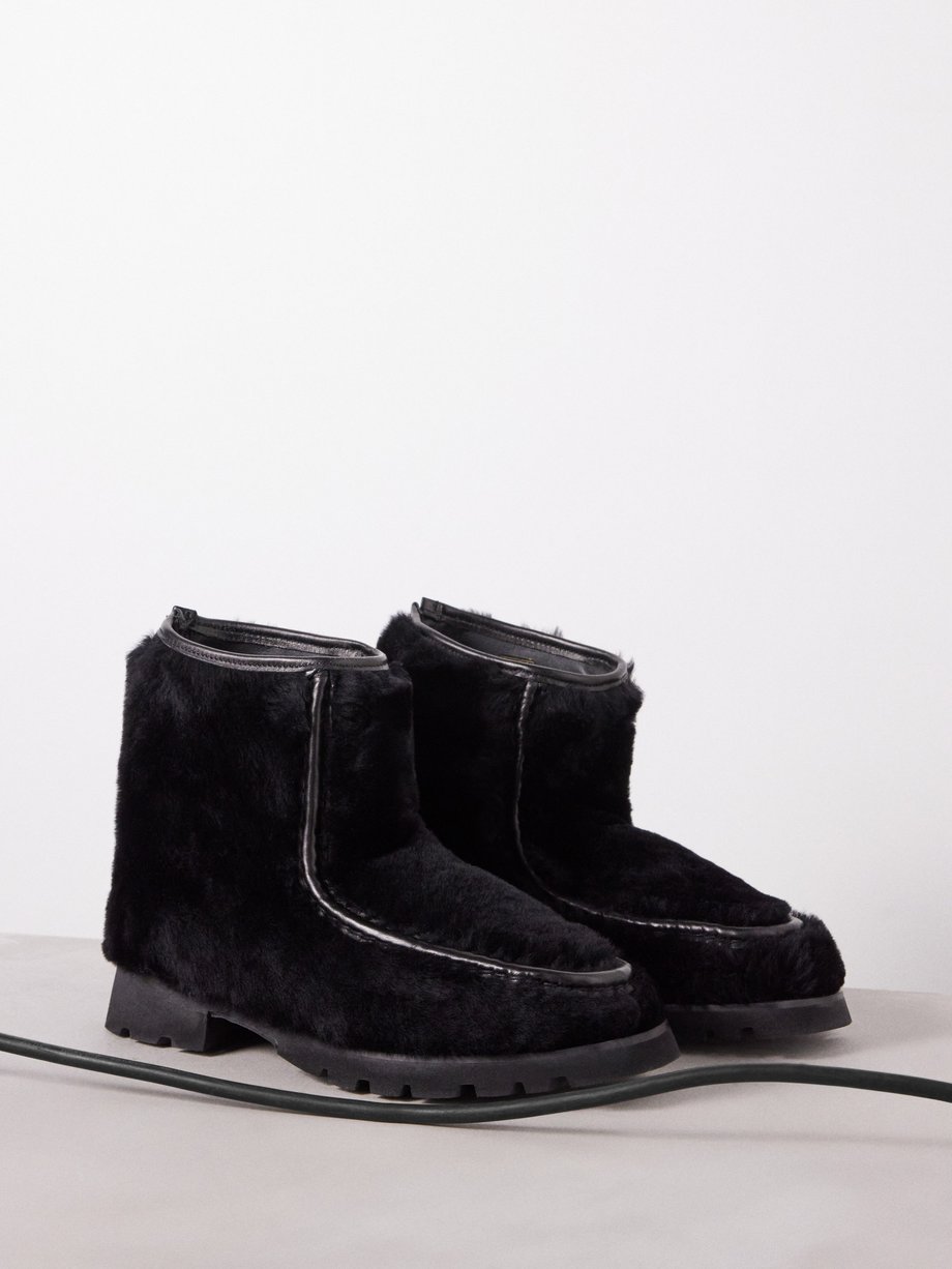 HEREU (Hereu) Armenta shearling and leather ankle boots