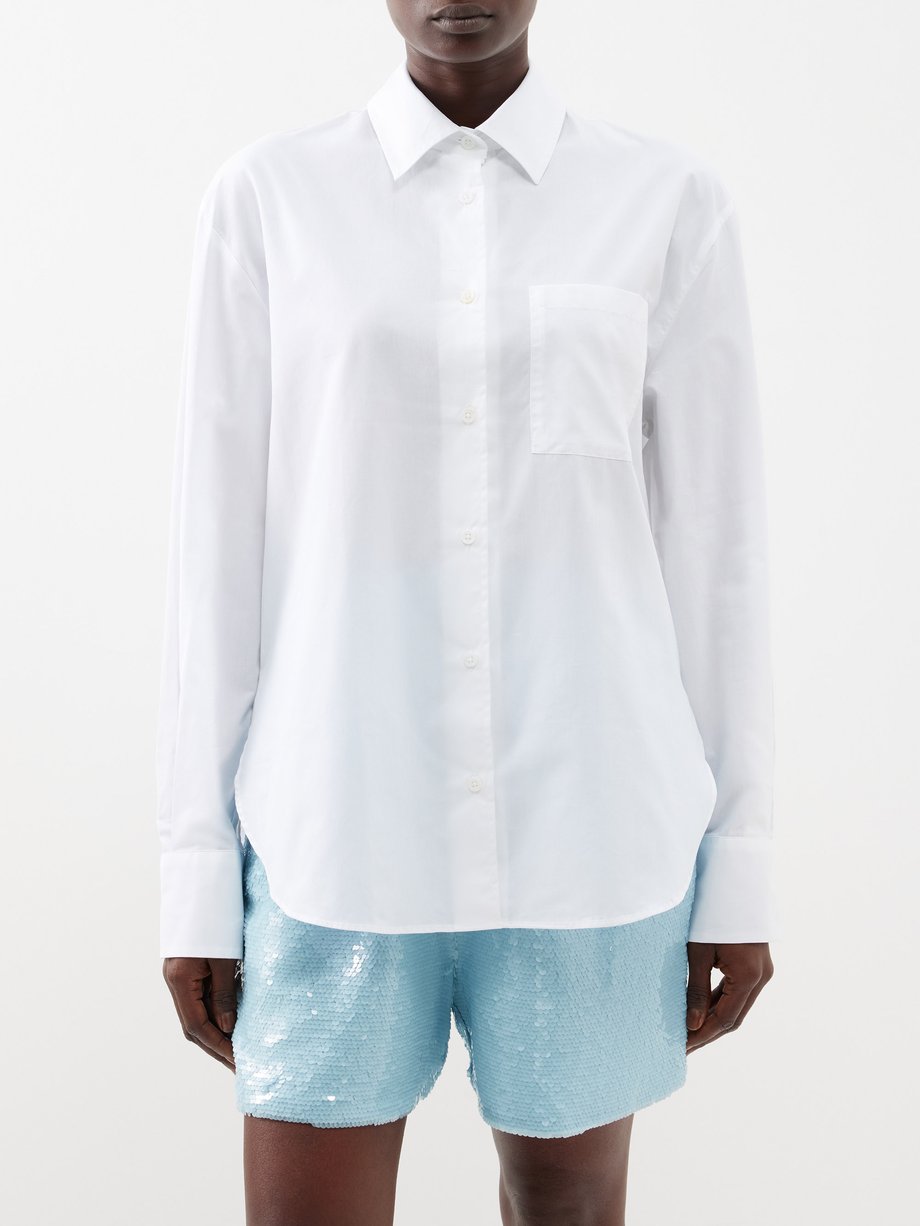 The Frankie Shop Lui organic cotton-poplin shirt