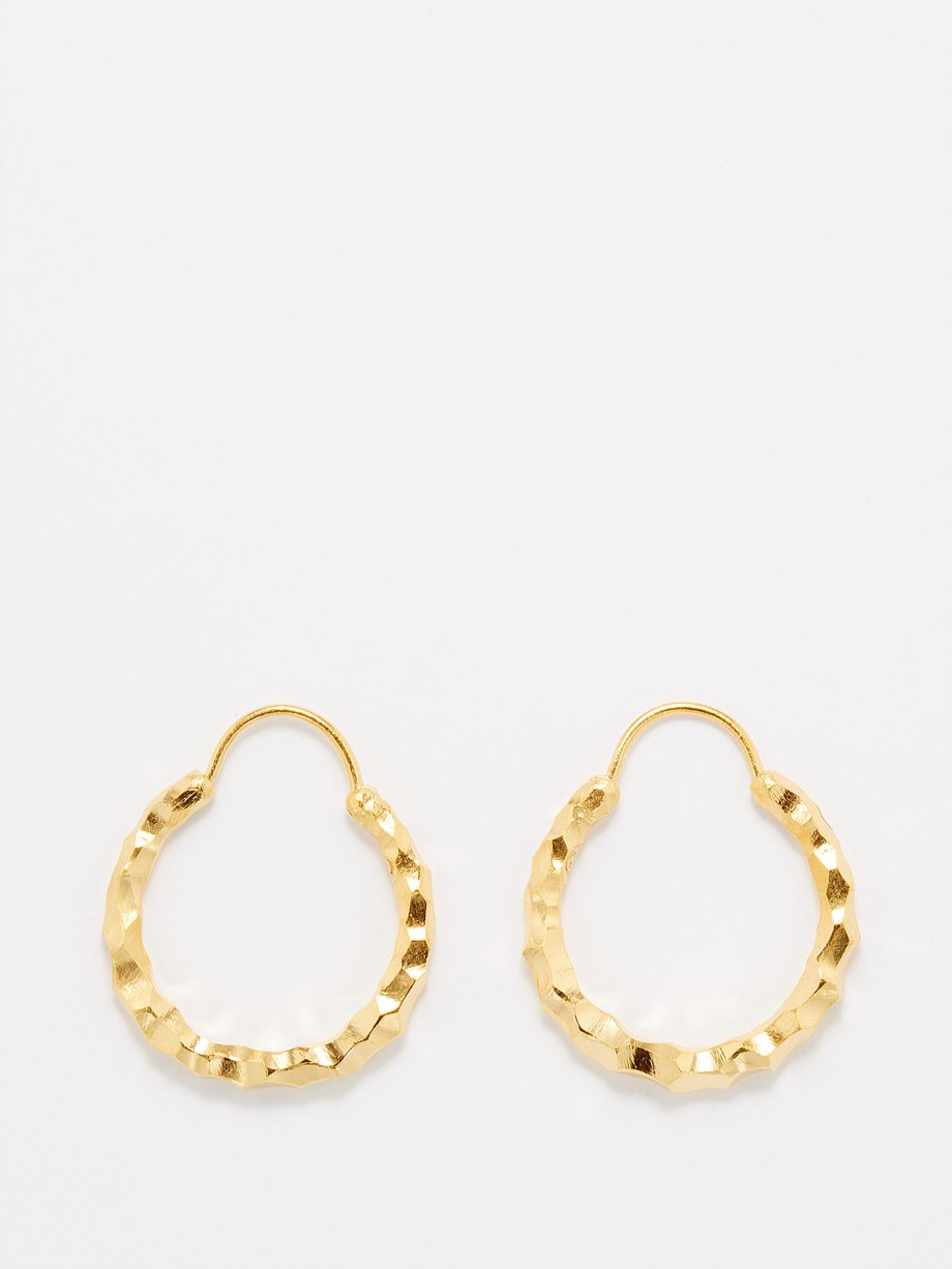 Gold Snake large thin recycled gold-vermeil earrings | All Blues ...