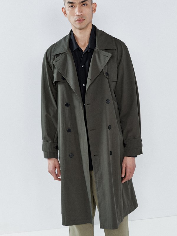 Green Oversized cotton-blend trench coat | Raey | MATCHES UK