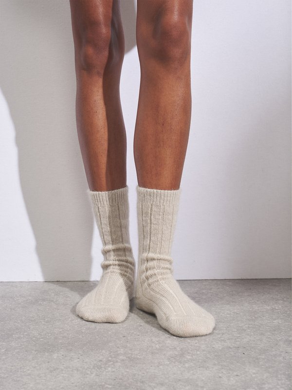 Raey Ribbed mohair-blend socks
