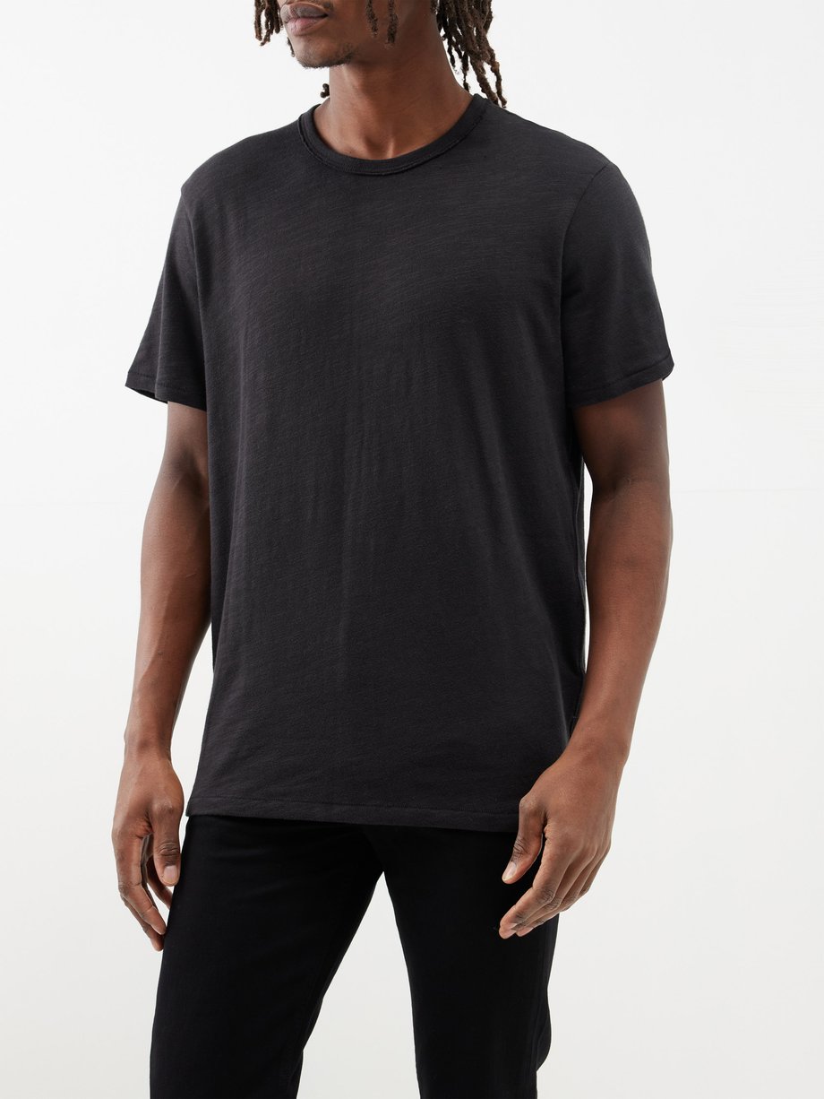 Black Crew-neck cotton-jersey T-shirt | Rag & Bone | MATCHES UK