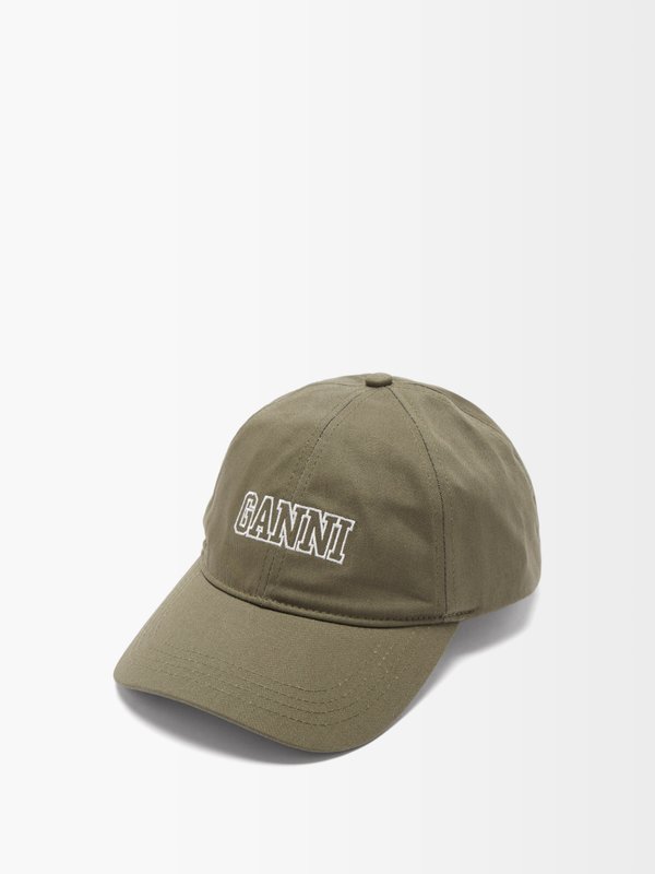 GANNI (Ganni) Logo-embroidered organic-cotton baseball cap