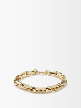Lauren Rubinski Diamond & 14kt gold chain-link bracelet