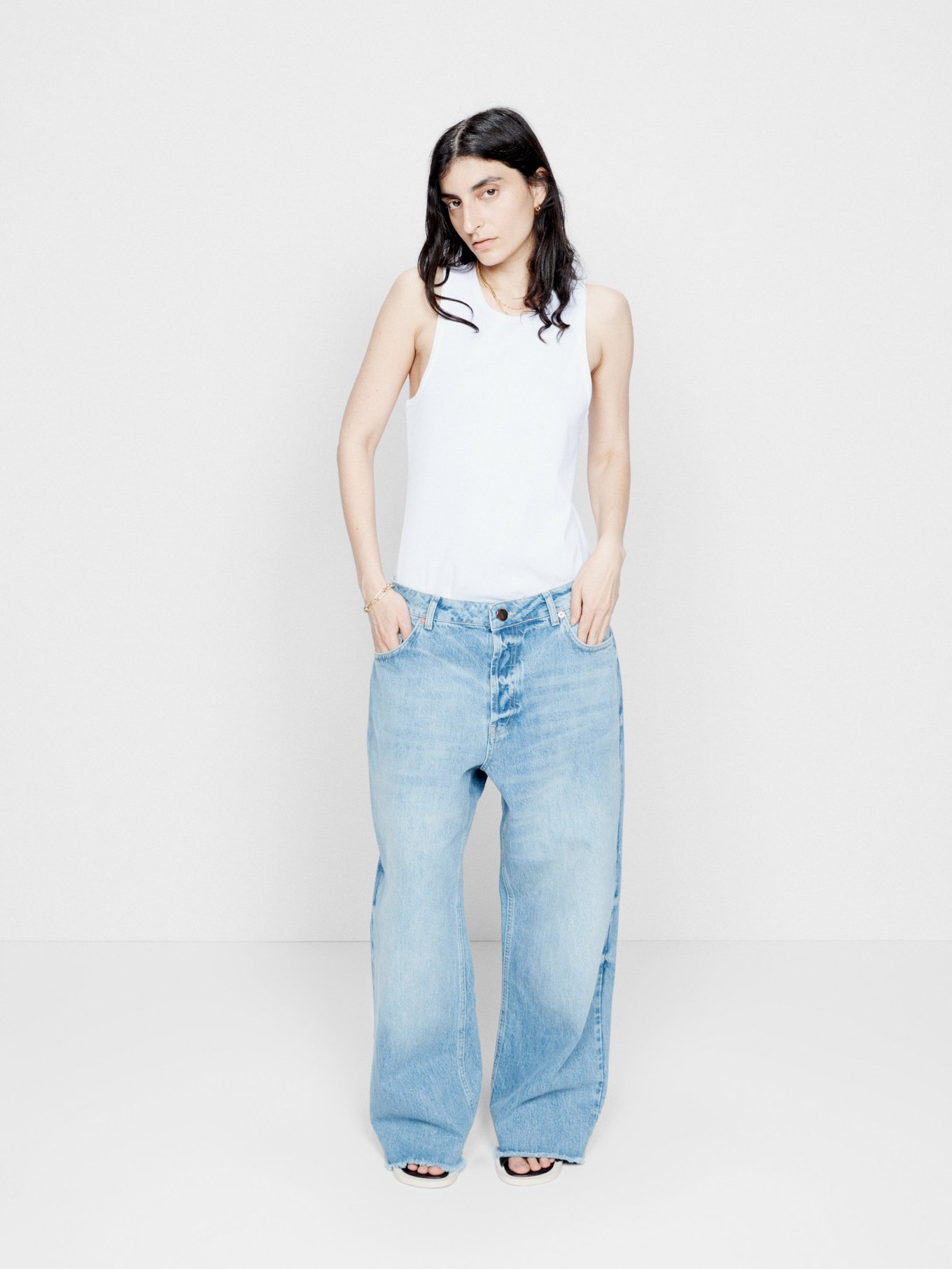 Gait organic-cotton blend super wide-leg jeans | Raey