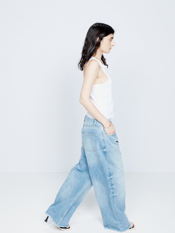 Raey Gait organic-cotton blend super wide-leg jeans