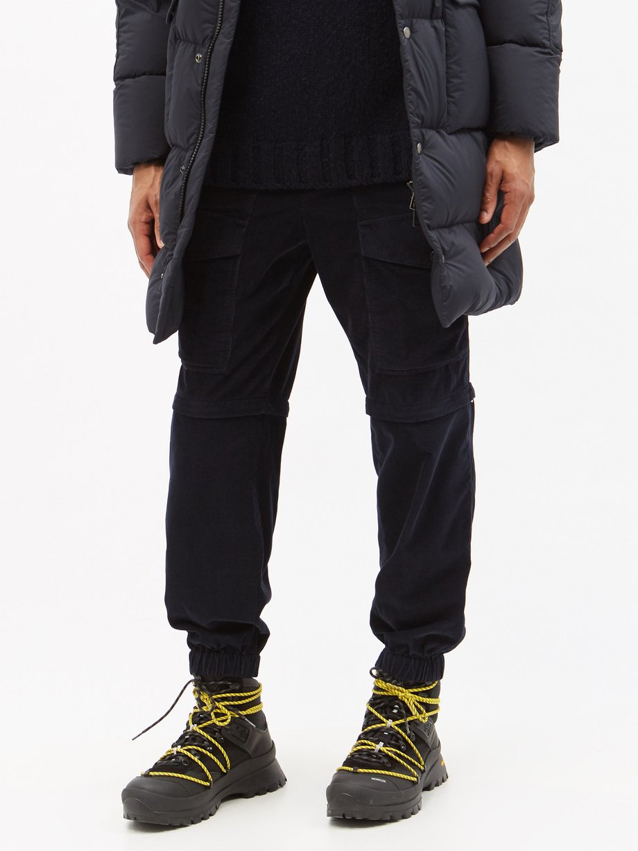 Navy Cotton-corduroy trousers | Moncler | MATCHES UK