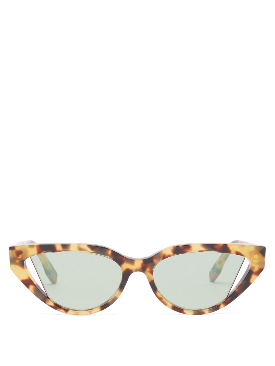 Brown Fendi Way cat-eye tortoiseshell-acetate sunglasses | Fendi ...