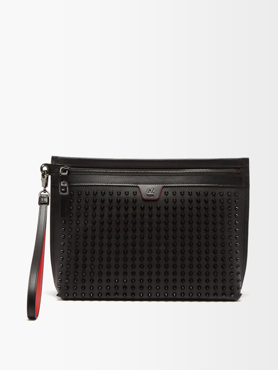 Christian Louboutin Citypouch spike-embellished leather pouch