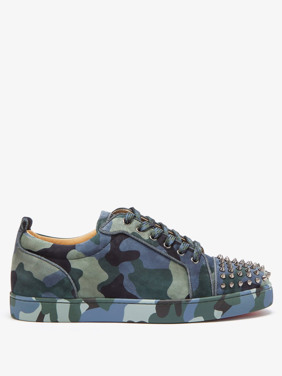 Blue Louis Junior Spikes Orlato suede trainers Louboutin | MATCHESFASHION US
