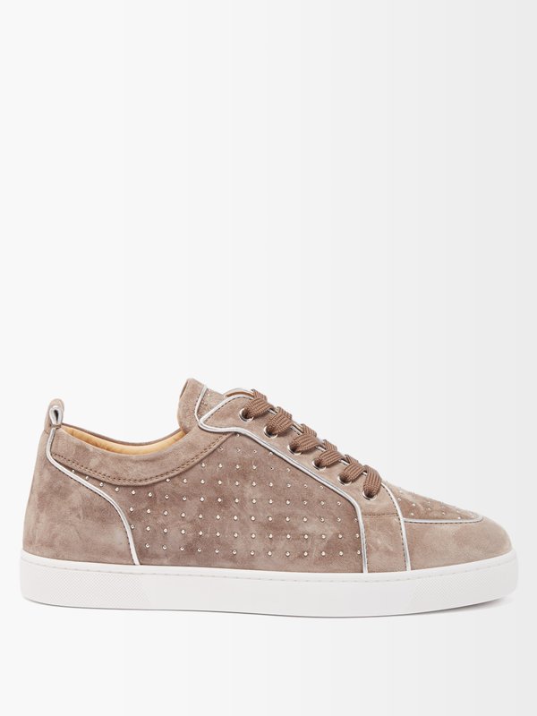 Christian Louboutin Rantulow studded suede trainers