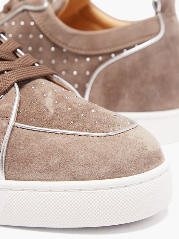 Christian Louboutin Rantulow studded suede trainers