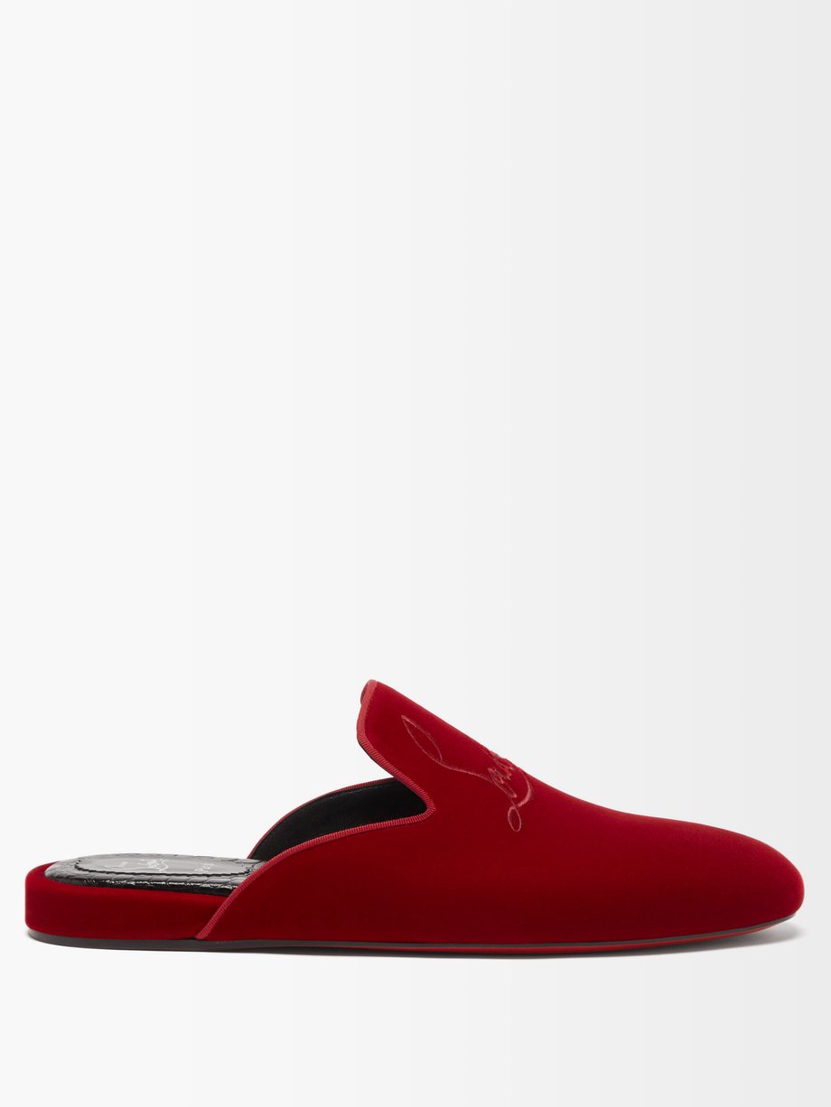 Tilmeld Maryanne Jones tidligste Red Coolito velvet slippers | Christian Louboutin | MATCHESFASHION US