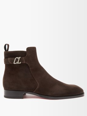 Christian Louboutin Validobi logo-plaque suede ankle boots