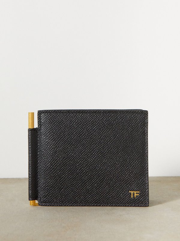 Tom Ford T Line Rialto-leather bi-fold wallet