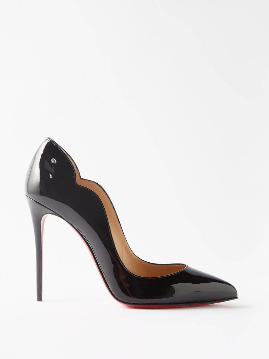 Christian Louboutin Hot Chick 100 Scalloped Leather Pumps
