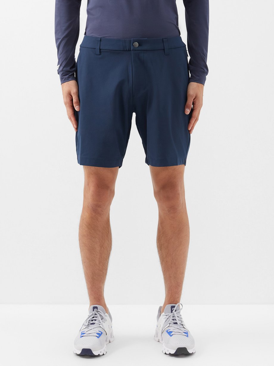 Navy Commission 7” jersey shorts, Lululemon
