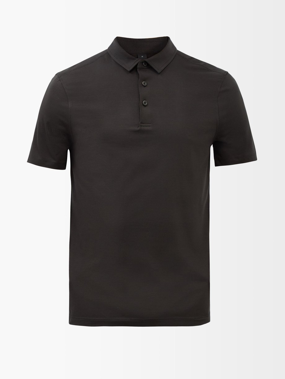 Black Evolution jersey polo shirt | Lululemon | MATCHES UK