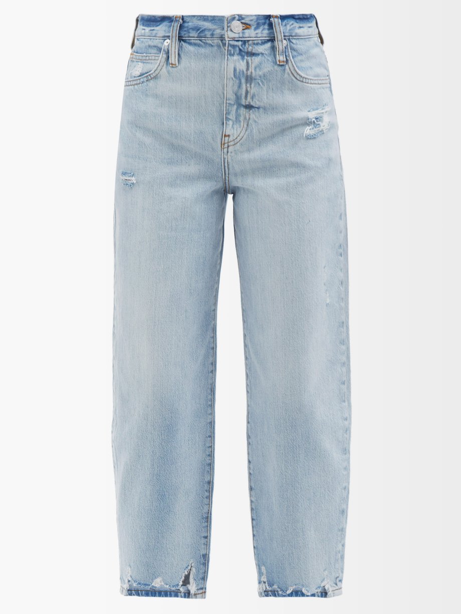 Blue Ultra High washed barrel-leg jeans | FRAME | MATCHESFASHION UK