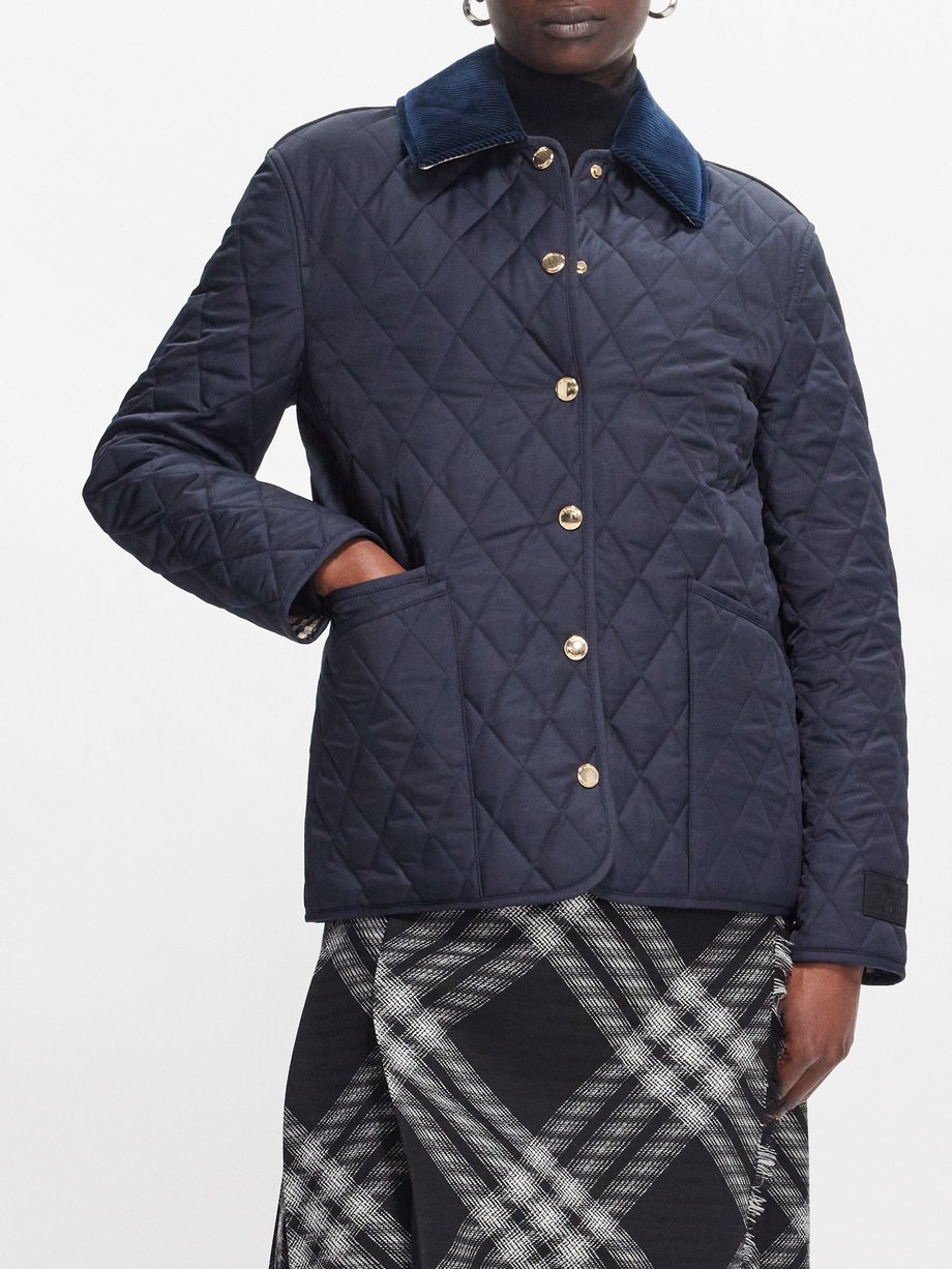 Navy Dranefeld quilted nylon jacket | Burberry US