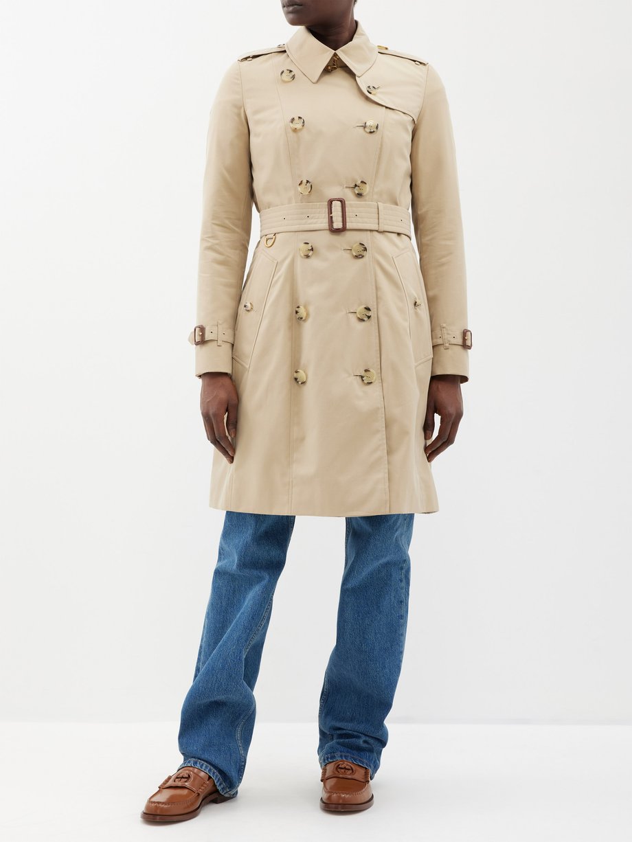 { @type : Brand , name : 버버리 Burberry 버버리 Burberry Neutral Chelsea cotton-gabardine mid-length trench coat