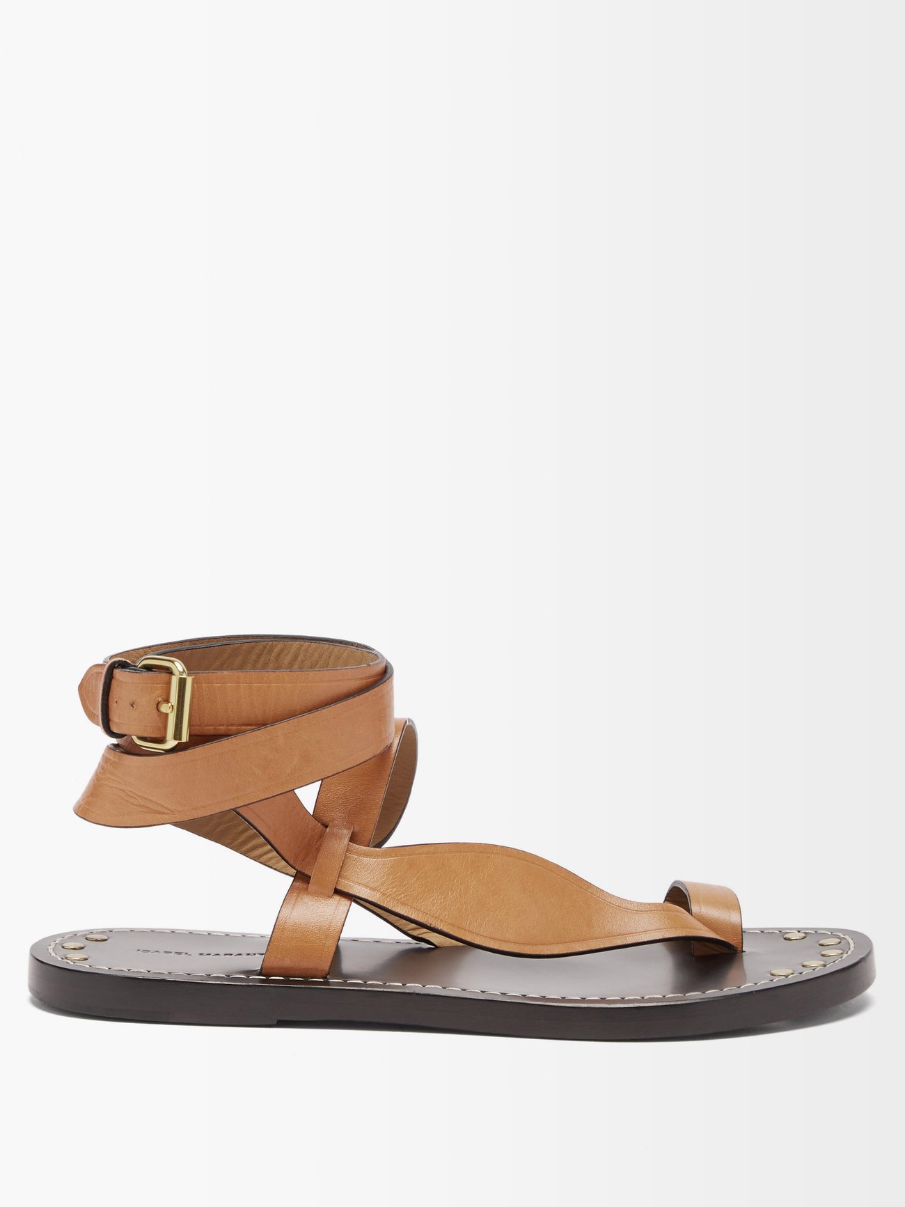 Brown Jolda wraparound leather sandals | Isabel Marant | MATCHESFASHION AU